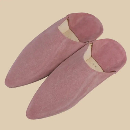 amazighshoecraft™ – Babouche à paillettes or rose