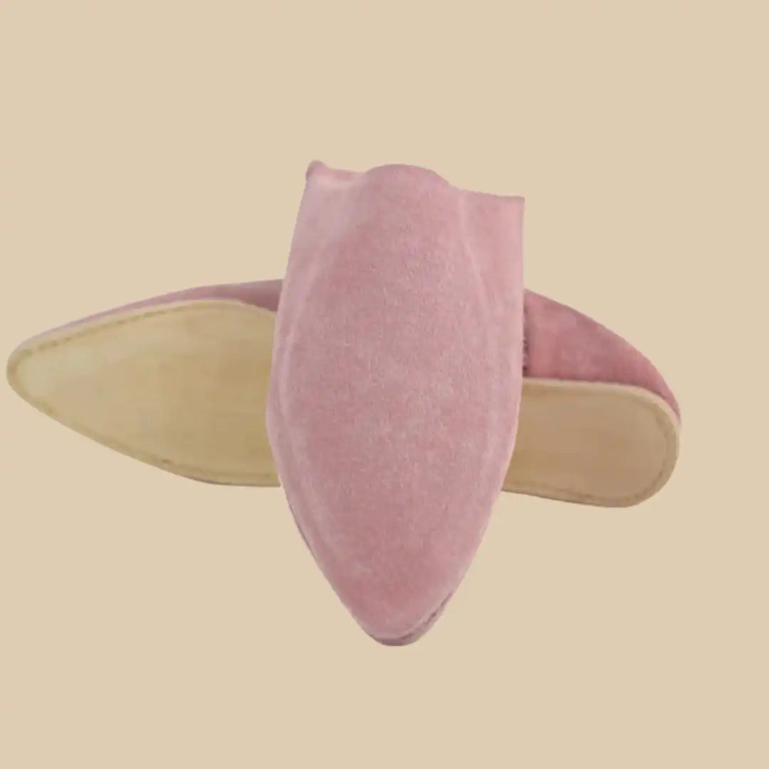 amazighshoecraft™ – Babouche à paillettes or rose