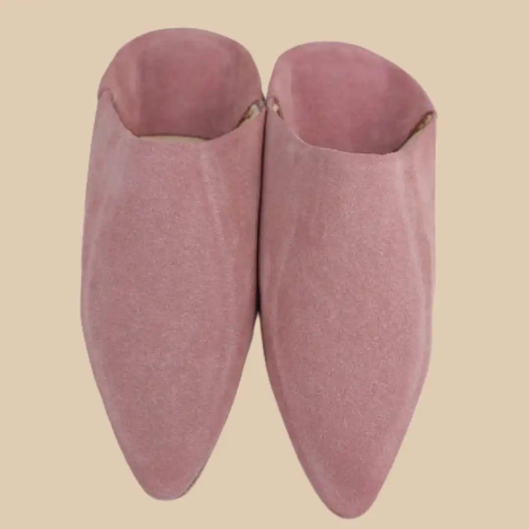 amazighshoecraft™ – Babouche à paillettes or rose