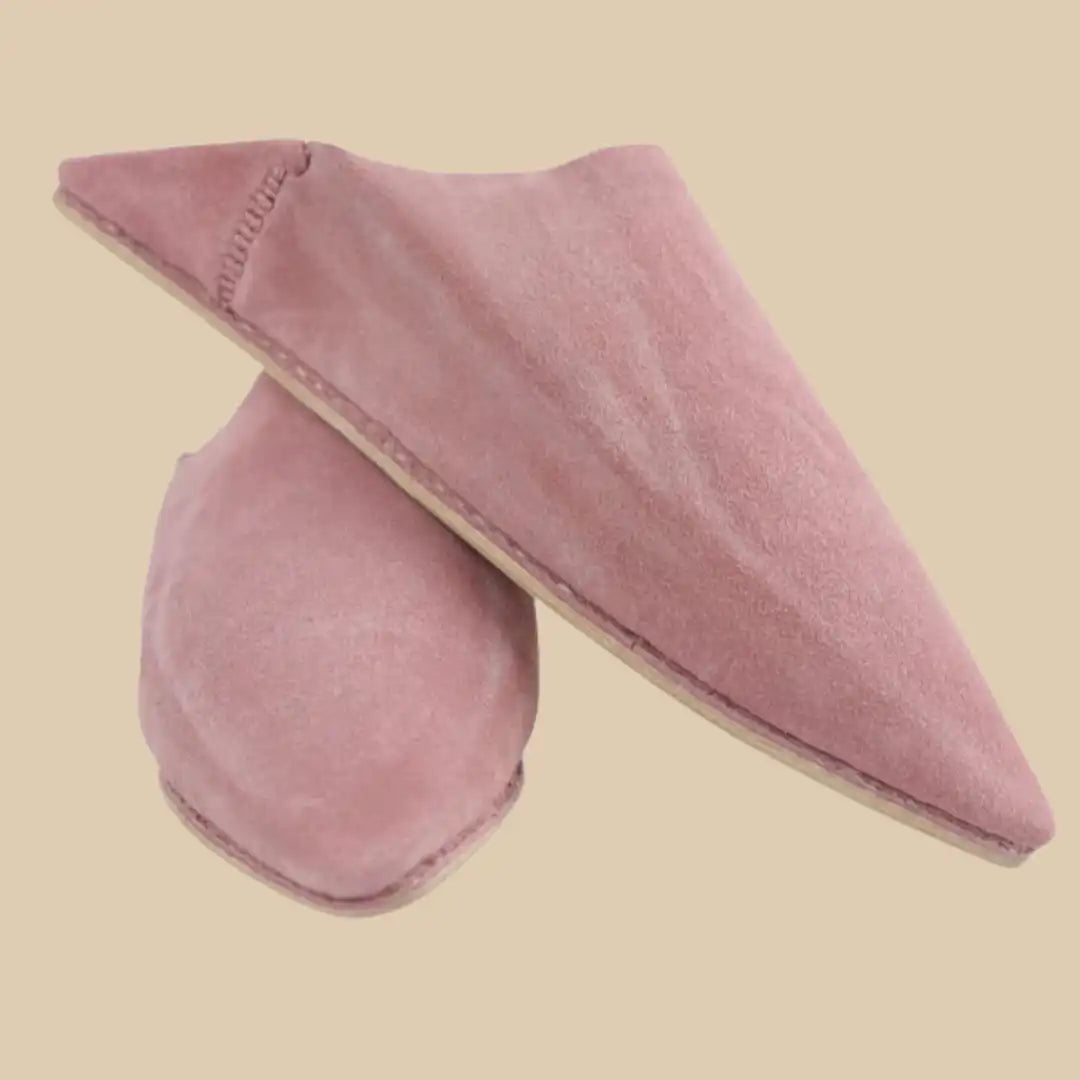 amazighshoecraft™ – Babouche à paillettes or rose