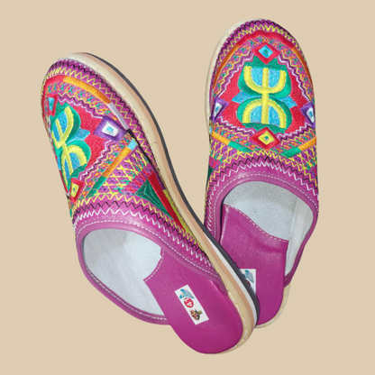amazighshoecraft™ – Babouche fuchsia vibrante